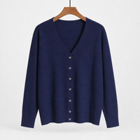 Rampside Button Front Cardigan - Navy Blue
