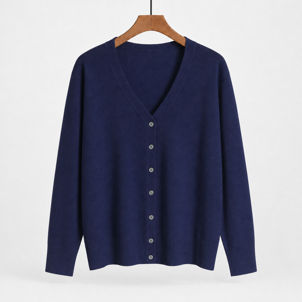 Rampside Button Front Cardigan - Navy Blue