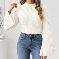 Warmwell Mock Neck Sweater - White