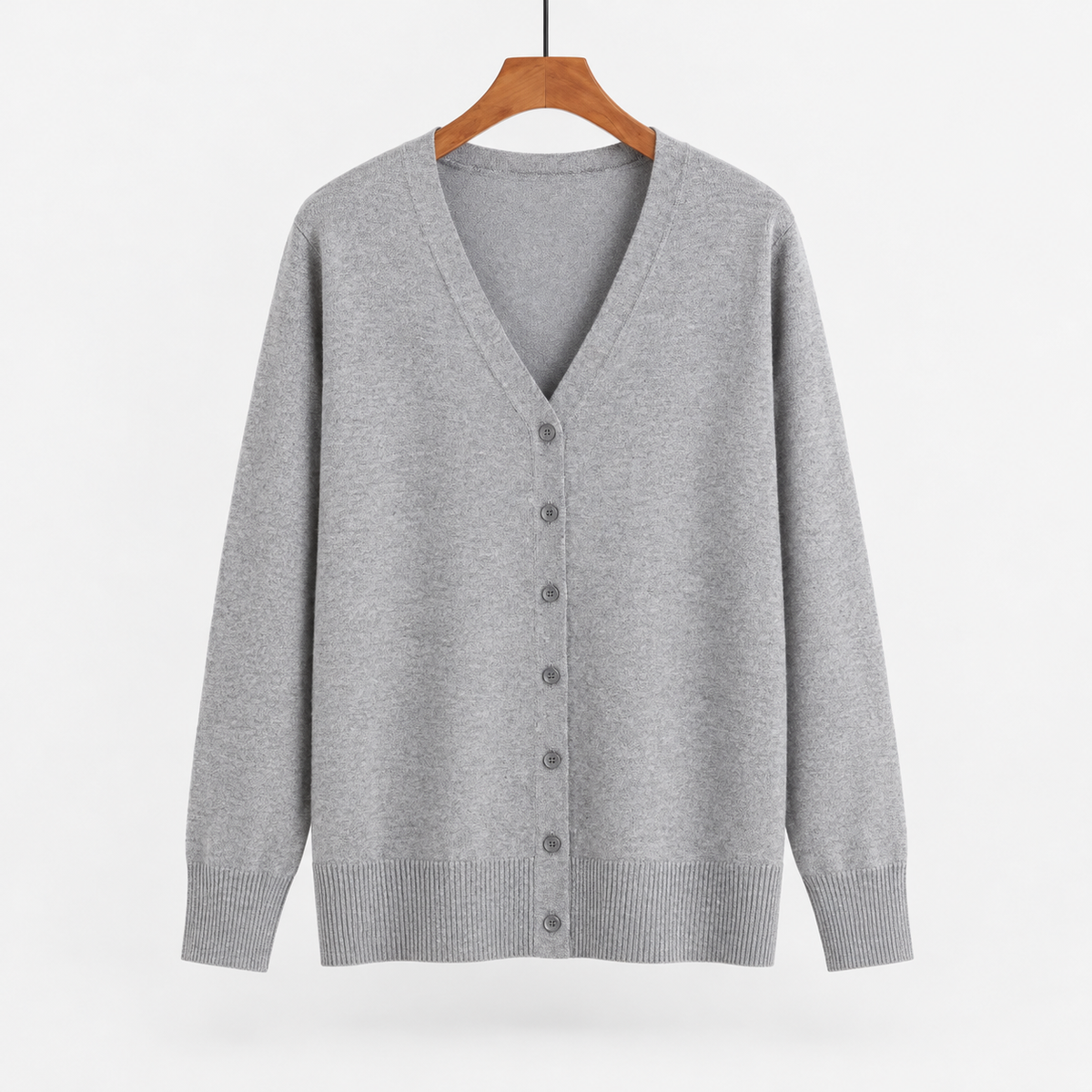 Balquhidder V Neck Cardigan - Gray