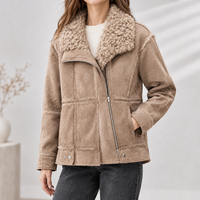 Westleigh Curly Collar Jacket - Camel