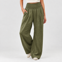 Milldale Wide Leg Pants - Military Green