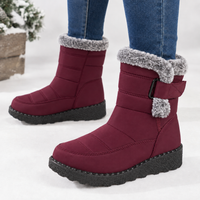Sorrento Quilted Boots - Wine Red