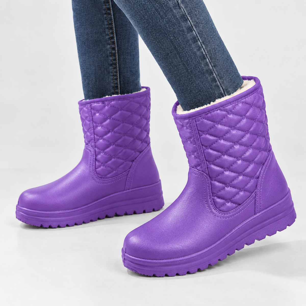Mealsgate Quilted Snow Boots - Boots-purple