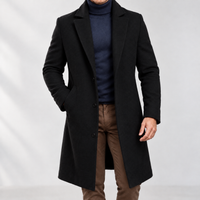 Delph Tailored Overcoat - Black