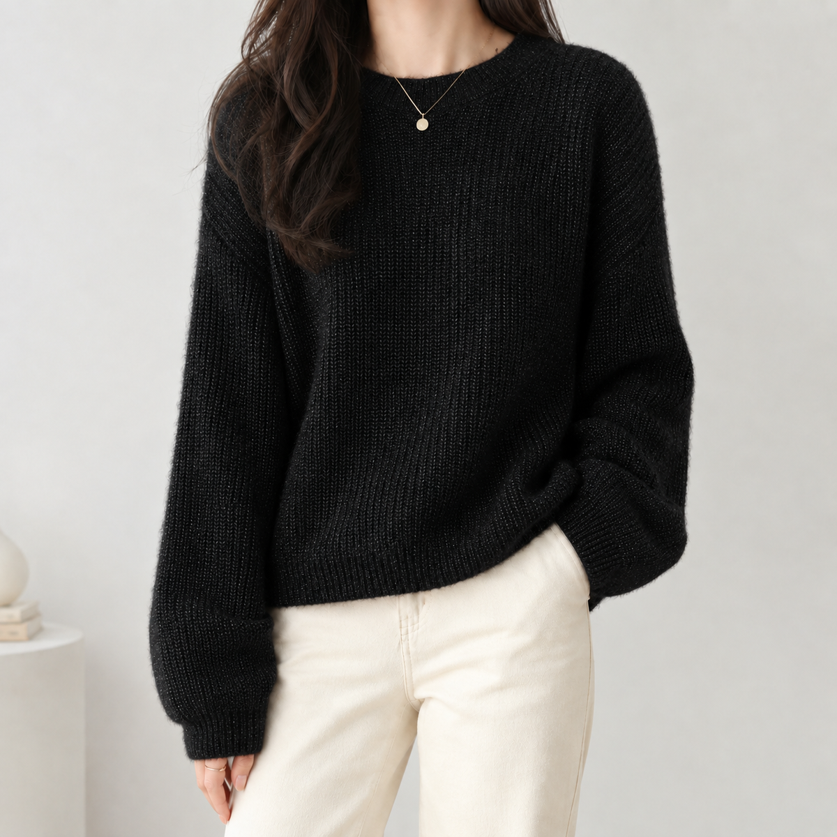 Florence Cashmere Sweater - Black