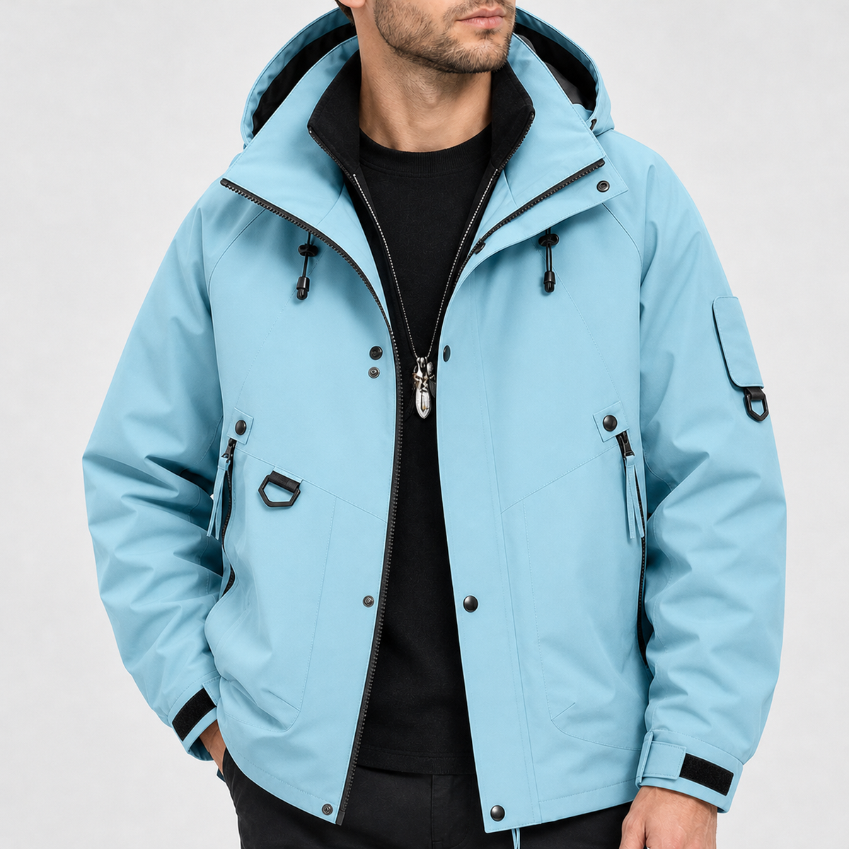Arniston Hooded Jacket - Light Blue