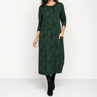 Alma Cocoon Midi Dress - Green