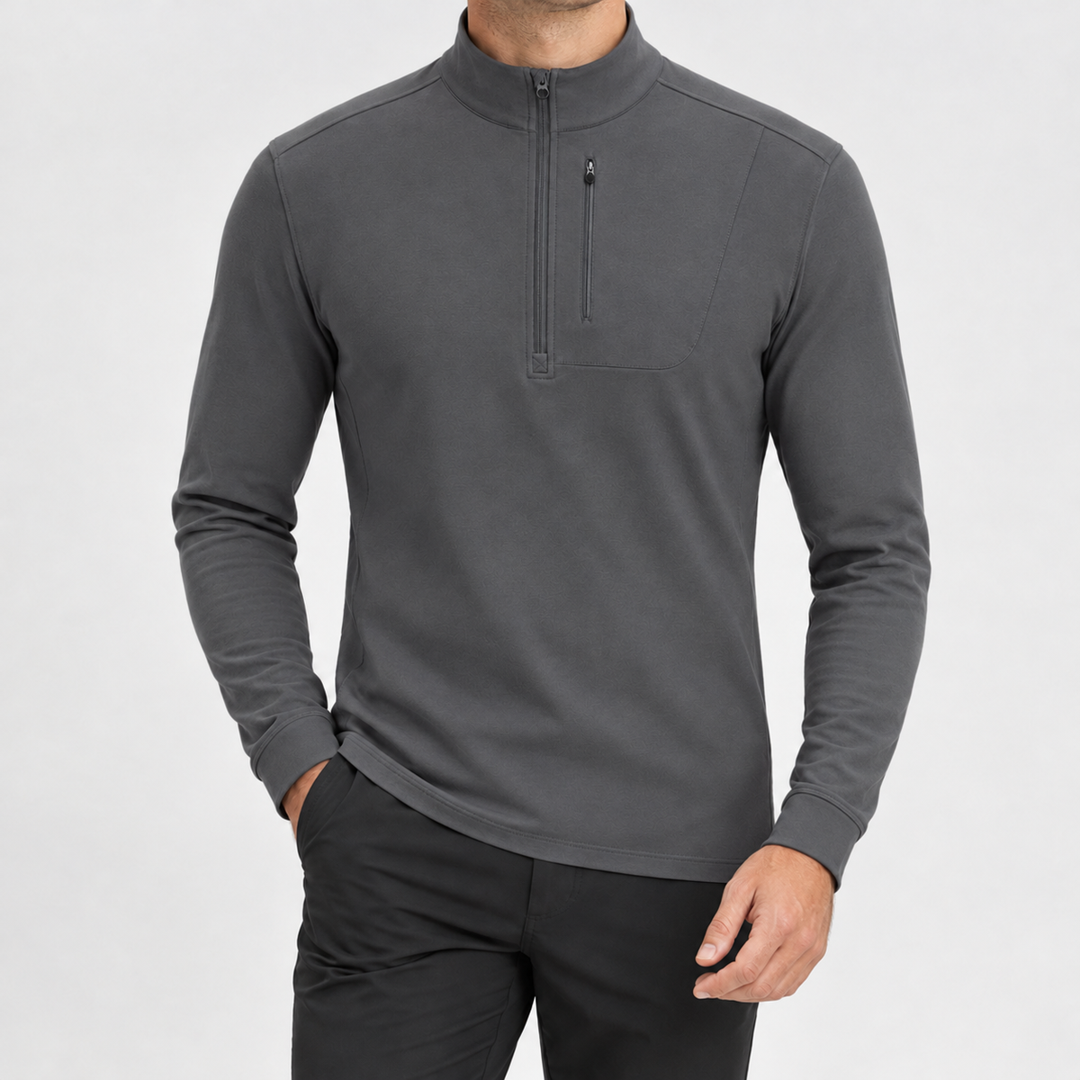 Arleston Half-Zip Top - Dark Gray