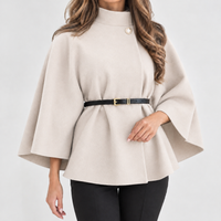 Witheridge Belted Cape Jacket - Apricot
