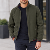 Witherslack Stand Collar Jacket - Army Green
