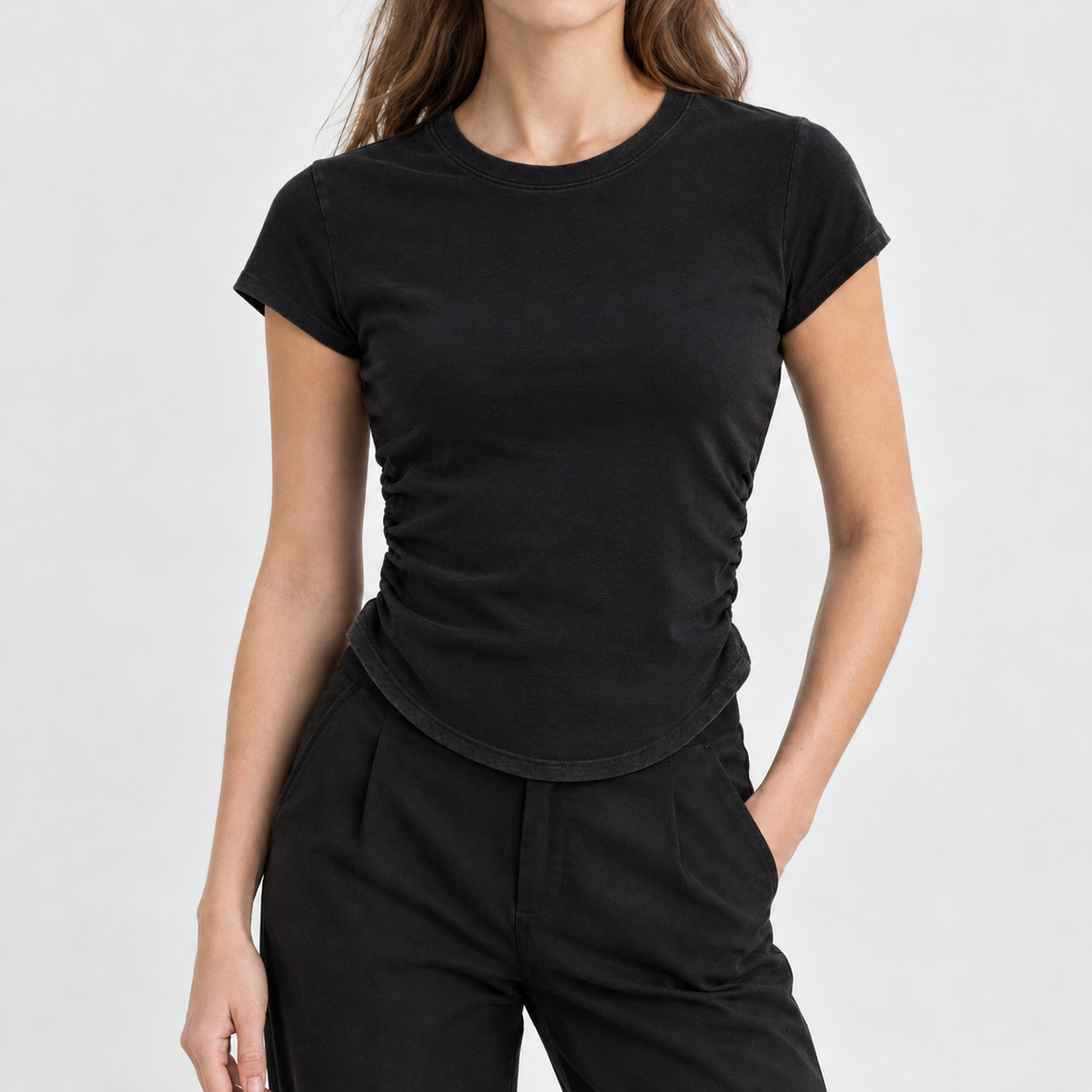 Cusgarne Ruched Top - Black