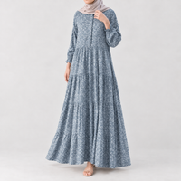 Alnmouth Tiered Maxi Dress - Light Blue