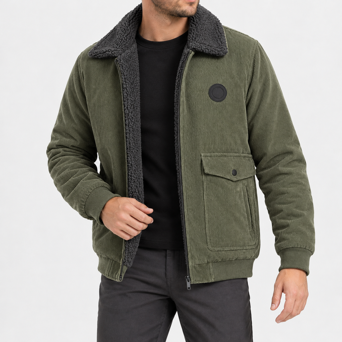 Mellbreak Cashmere Jacket - Army Green