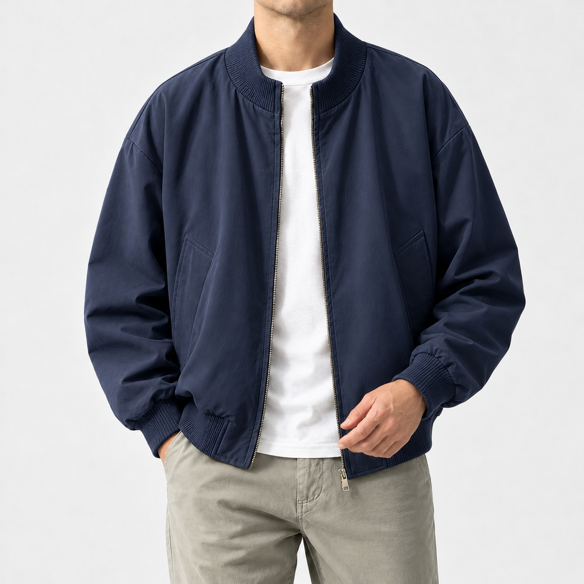 Netherton Bomber Jacket - Navy Blue