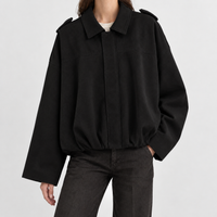 Kinsham Suede Bomber Jacket - Black