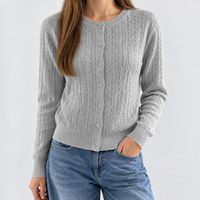 Pilsley Cable Cardigan - Gray