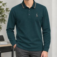 Croxby Contrast Collar Polo Shirt - Wood Green