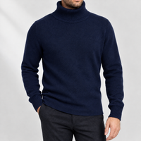 Boleside Turtleneck Sweater - Navy Blue