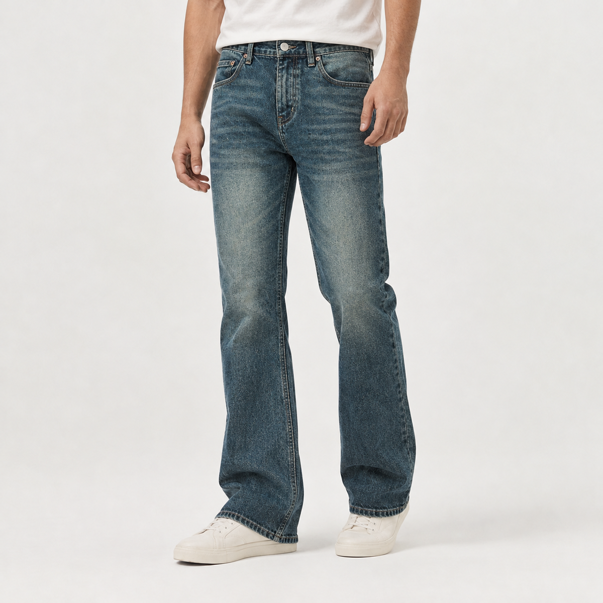 Auchendinny Flared Jeans - Vintage Blue