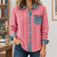 Mearbeck Cable Knit Jacket - Pink