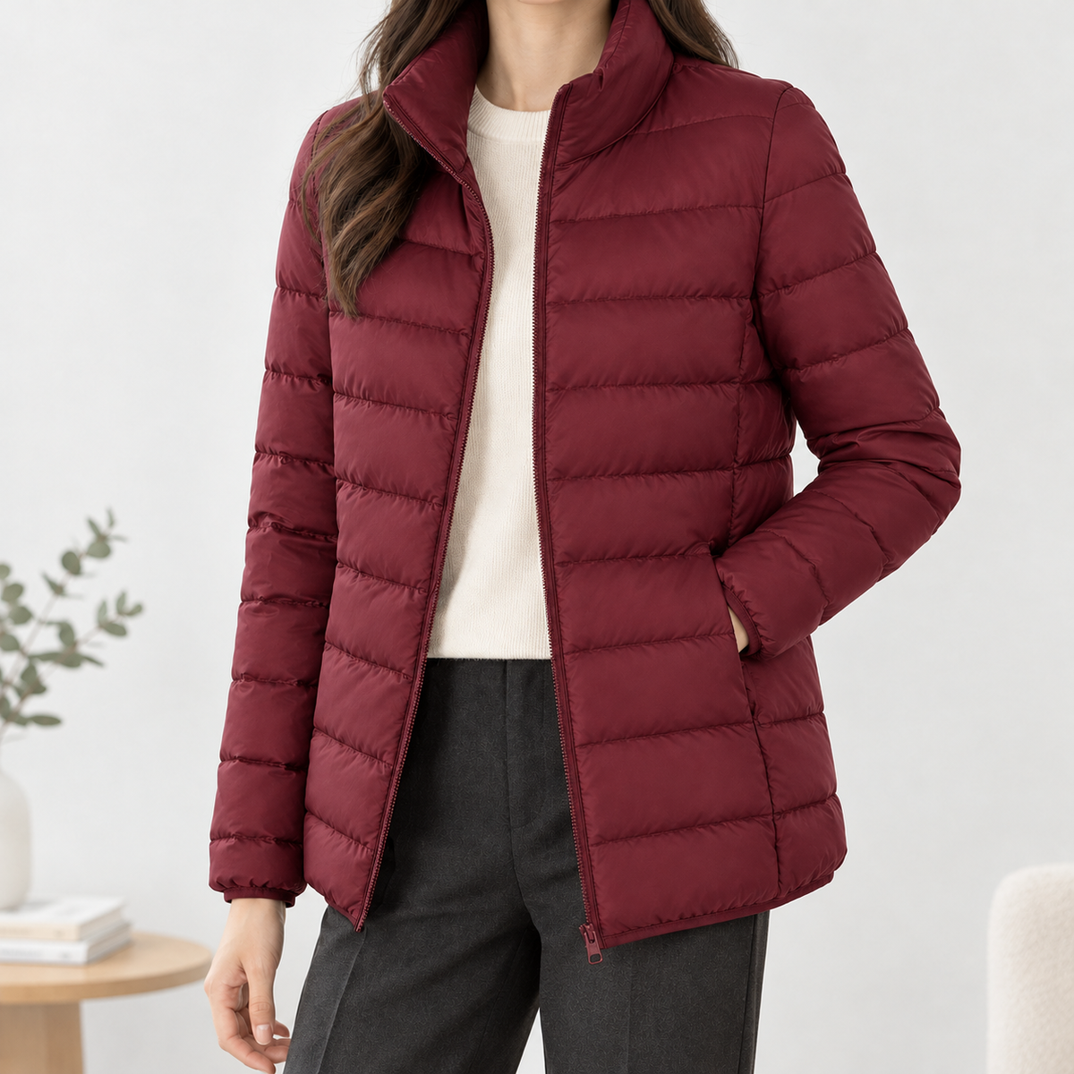Asterton Cashmere Jacket - Burgundy