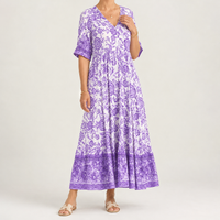 Dacre Tiered Maxi Dress - Purple