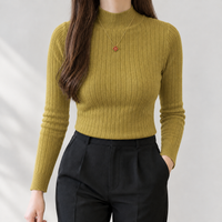 Brockleymoor Ribbed Top - Mustard Yellow