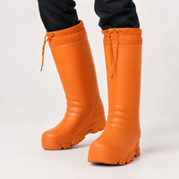 Efford Drawstring Rain Boots - Orange