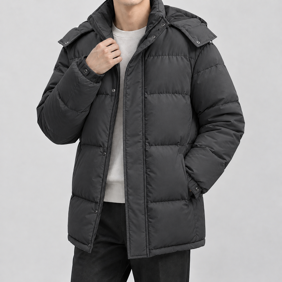 Wetton Hooded Puffer Jacket - Black