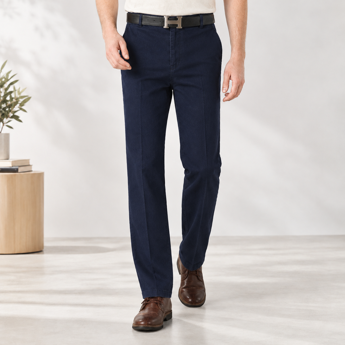 Washfield Straight Leg Jeans - Dark Blue