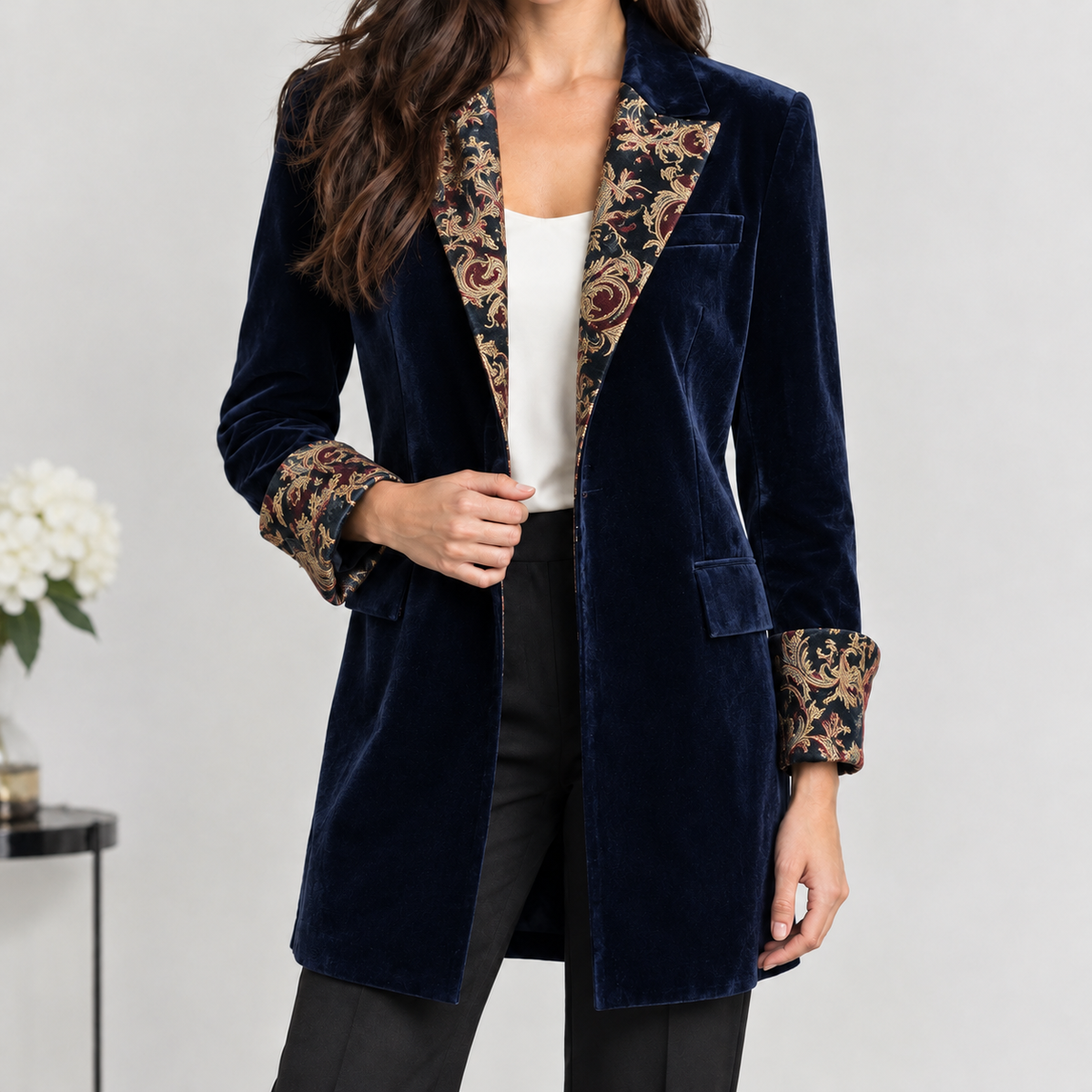 Lugton Paisley Blazer - Blue