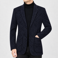 Harlan Textured Jacket - Blue