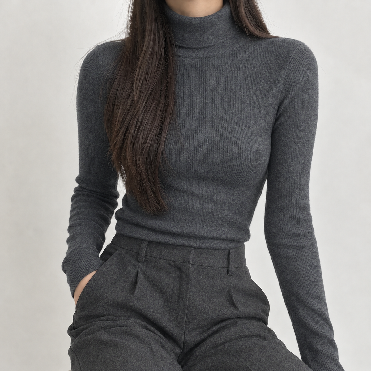 Ancroft Turtleneck Sweater - Dark Gray