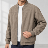 Owmby Suede Bomber Jacket - Camel
