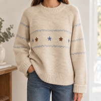 Venton Embroidered Sweater - Apricot