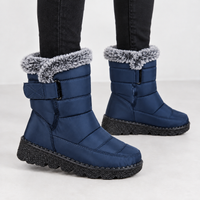 Hawkshead Fur-Trim Snow Boots - Blue Fur Collar