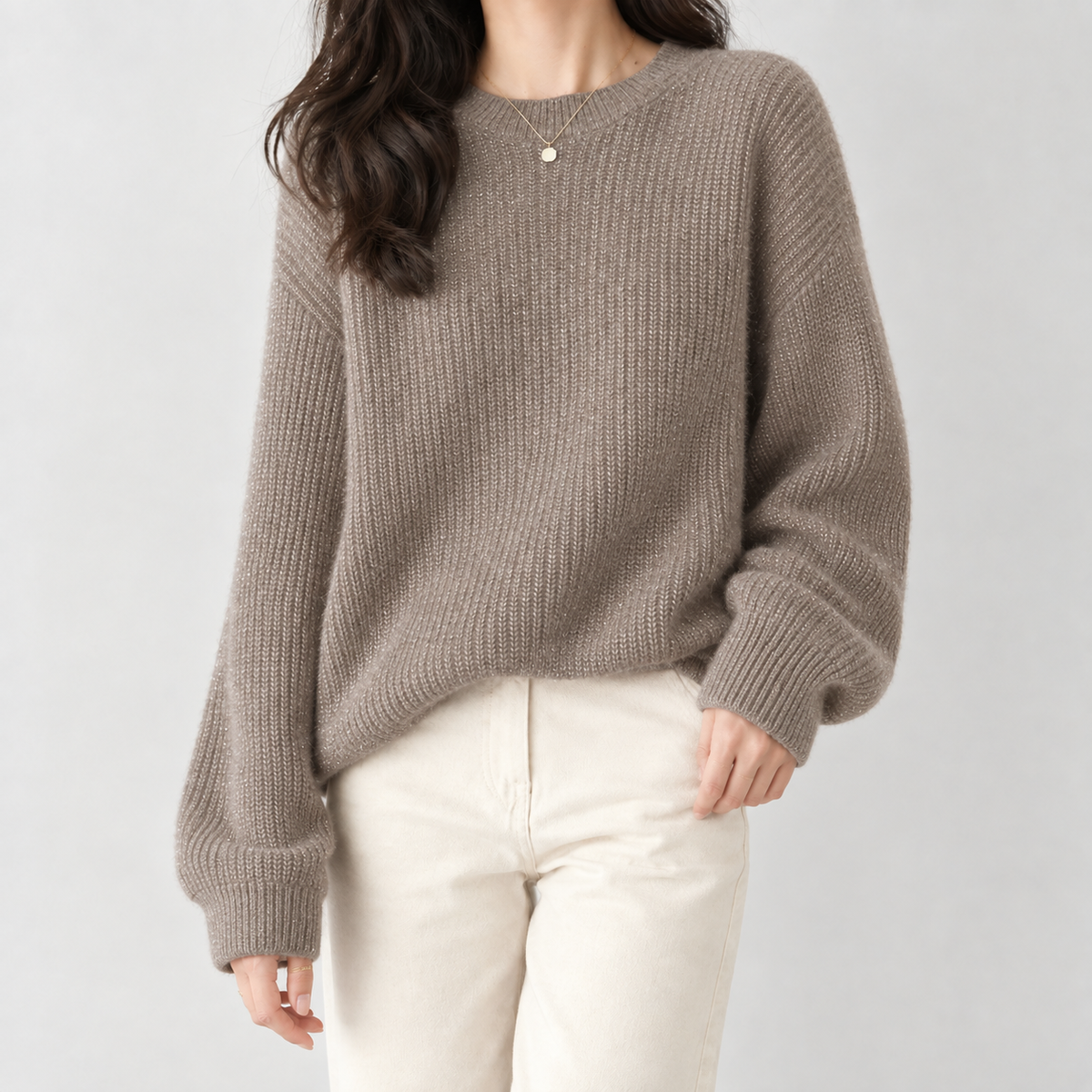 Florence Cashmere Sweater - Taupe