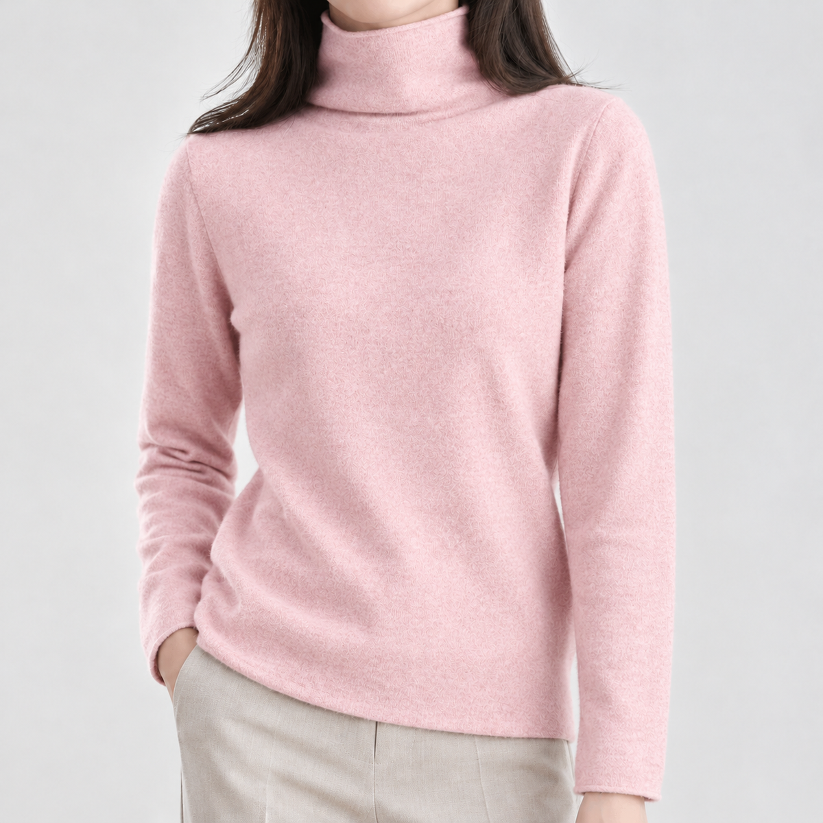 Farleton Cashmere Turtleneck Sweater - Add Pollen