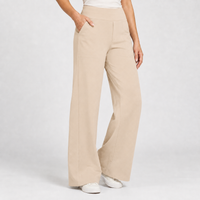 Idbury Wide Leg Pants - Beige
