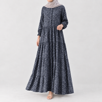 Alnmouth Tiered Maxi Dress - Dark Blue