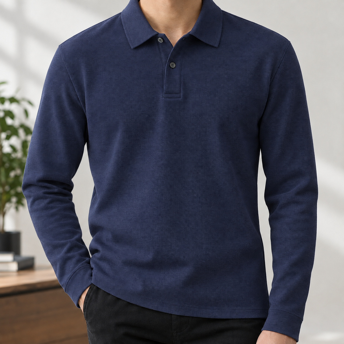 Cerne Cotton Polo - Navy Blue