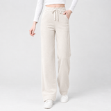 White Pocket Corduroy Wide Legs