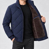 Pegswood Diamond Quilted Jacket - Navy Blue