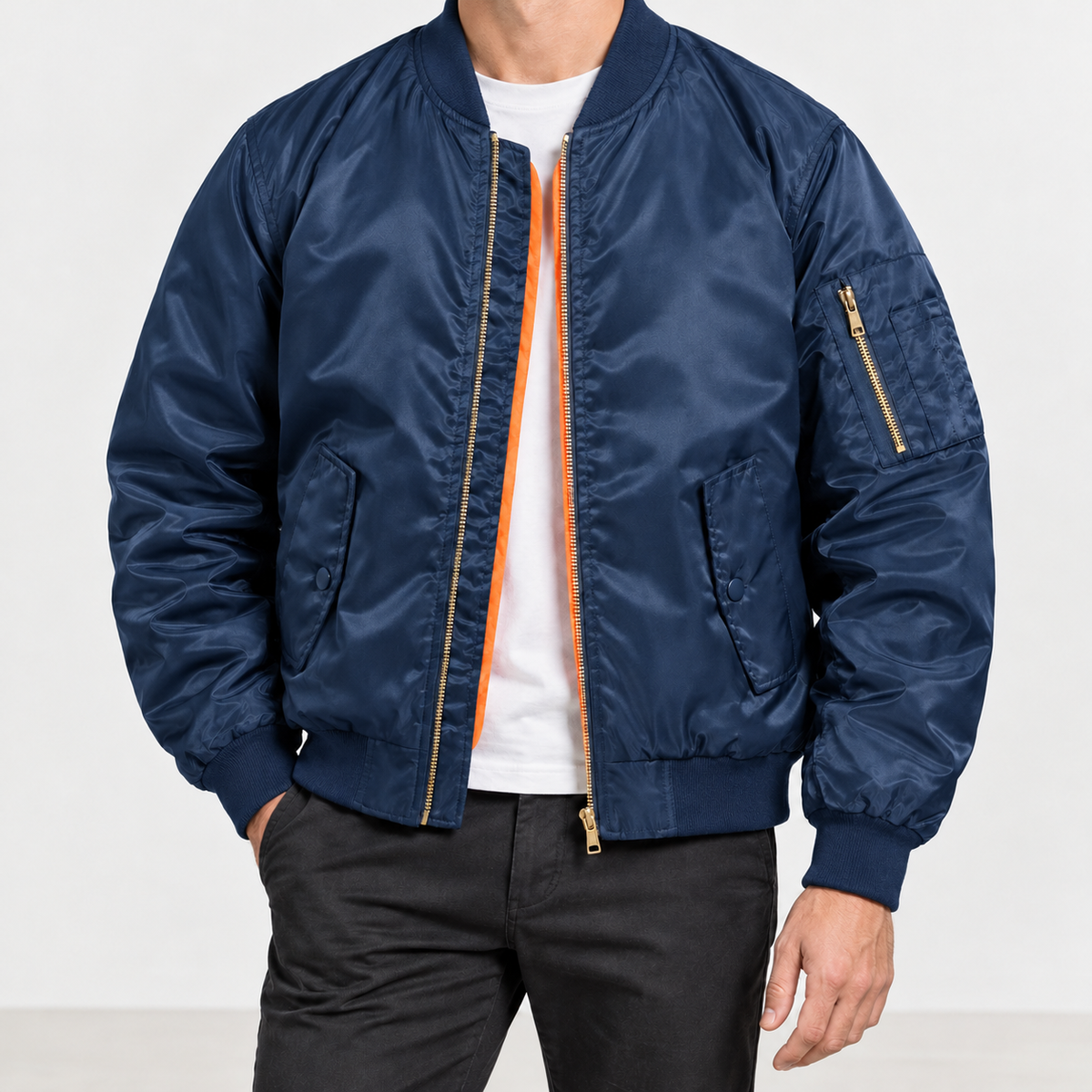 Trevorgans Bomber Jacket - Dark Blue