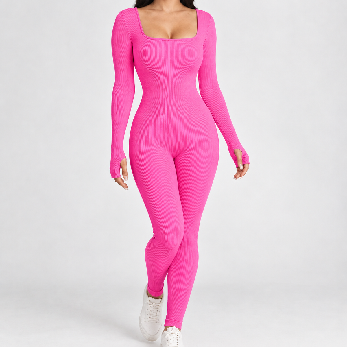 Beesby Square Neck Jumpsuit - Rose