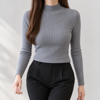 Brockleymoor Ribbed Top - Gray
