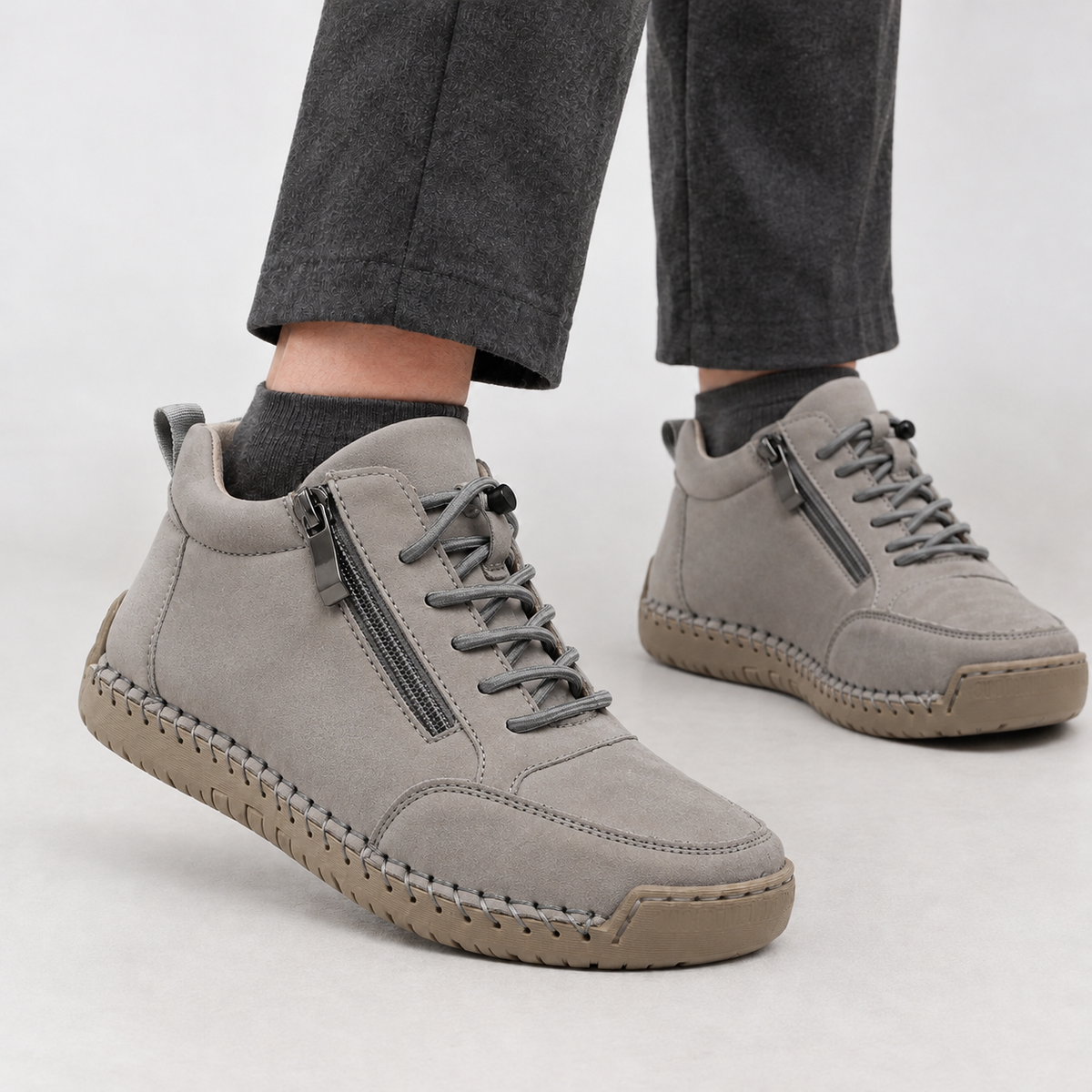 Firbank Hand-Stitched Sneakers - Gray