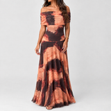 Peach Brown Print