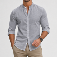 Willersey Grandad Shirt - Light Gray